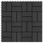 vidaXL Baldosas para porche de WPC 30x30 cm 1 m² negro 11 unidades vidaXL Baldosas para porche de WPC 30x30 cm 1 m² negro 11 unidades