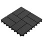 vidaXL Baldosas para porche de WPC 30x30 cm 1 m² negro 11 unidades vidaXL Baldosas para porche de WPC 30x30 cm 1 m² negro 11 unidades