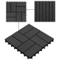 vidaXL Baldosas para porche de WPC 30x30 cm 1 m² negro 11 unidades vidaXL Baldosas para porche de WPC 30x30 cm 1 m² negro 11 unidades
