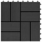 vidaXL Baldosas para porche de WPC 30x30 cm 1 m² negro 11 unidades vidaXL Baldosas para porche de WPC 30x30 cm 1 m² negro 11 unidades