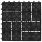 vidaXL Baldosas para porche de WPC 30x30 cm 1 m² negro 11 unidades vidaXL Baldosas para porche de WPC 30x30 cm 1 m² negro 11 unidades
