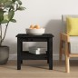 vidaXL Mesa de centro de madera maciza de pino negro 45x45x40 cm