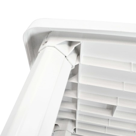 vidaXL Mesa de jardín de plástico blanca 101x68x72 cm 