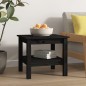 vidaXL Mesa de centro de madera maciza de pino negro 45x45x40 cm