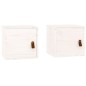 vidaXL Armarios de pared 2 uds madera maciza pino blanco 31,5x30x30 cm vidaXL Armarios de pared 2 uds madera maciza pino blanco 31,5x30x30 cm