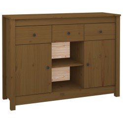 vidaXL Aparador de madera maciza de pino marrón miel 100x35x74,5 cm