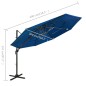 vidaXL Sombrilla de 4 niveles con poste de aluminio azul 3x3 m vidaXL Sombrilla de 4 niveles con poste de aluminio azul 3x3 m