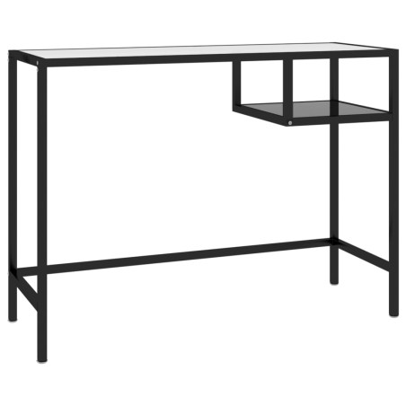 vidaXL Escritorio para ordenador vidrio negro 100x36x74 cm