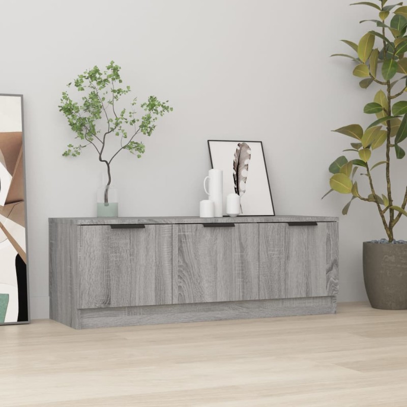 vidaXL Mueble de TV madera contrachapada gris Sonoma 102x35x36,5 cm vidaXL Mueble de TV madera contrachapada gris Sonoma 102x35x36,5 cm