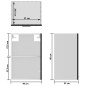 vidaXL Armario colgante cristal madera contrachapada negro 40x31x60 cm