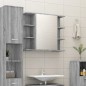 vidaXL Armario de espejo baño contrachapada gris Sonoma 80x20,5x64 cm vidaXL Armario de espejo baño contrachapada gris Sonoma 80x20,5x64 cm