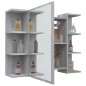 vidaXL Armario de espejo baño contrachapada gris Sonoma 80x20,5x64 cm vidaXL Armario de espejo baño contrachapada gris Sonoma 80x20,5x64 cm