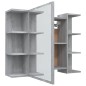 vidaXL Armario de espejo baño contrachapada gris Sonoma 80x20,5x64 cm vidaXL Armario de espejo baño contrachapada gris Sonoma 80x20,5x64 cm