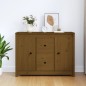 vidaXL Aparador de madera maciza de pino marrón miel 100x35x74 cm vidaXL Aparador de madera maciza de pino marrón miel 100x35x74 cm