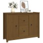 vidaXL Aparador de madera maciza de pino marrón miel 100x35x74 cm vidaXL Aparador de madera maciza de pino marrón miel 100x35x74 cm