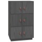 vidaXL Aparador de madera maciza de pino gris 67x40x108,5 cm vidaXL Aparador de madera maciza de pino gris 67x40x108,5 cm