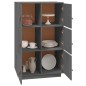 vidaXL Aparador de madera maciza de pino gris 67x40x108,5 cm vidaXL Aparador de madera maciza de pino gris 67x40x108,5 cm