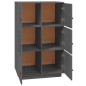vidaXL Aparador de madera maciza de pino gris 67x40x108,5 cm vidaXL Aparador de madera maciza de pino gris 67x40x108,5 cm