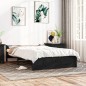 vidaXL Estructura de cama madera maciza doble pequeña negra 120x190 cm vidaXL Estructura de cama madera maciza doble pequeña negra 120x190 cm