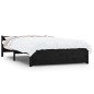 vidaXL Estructura de cama madera maciza doble pequeña negra 120x190 cm vidaXL Estructura de cama madera maciza doble pequeña negra 120x190 cm