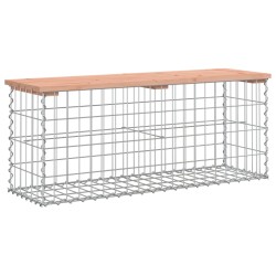 vidaXL Banco jardín diseño gaviones madera abeto Douglas 103x31,5x42cm