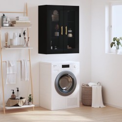 vidaXL Armario de pared negro 69,5x34x90 cm