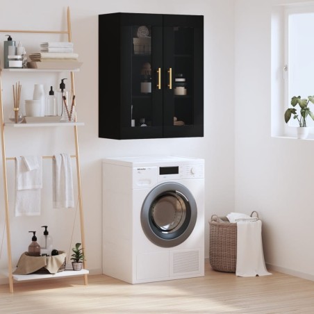 vidaXL Armario de pared negro 69,5x34x90 cm