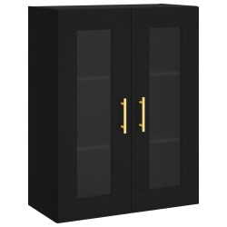 vidaXL Armario de pared negro 69,5x34x90 cm