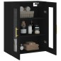 vidaXL Armario de pared negro 69,5x34x90 cm