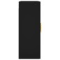 vidaXL Armario de pared negro 69,5x34x90 cm