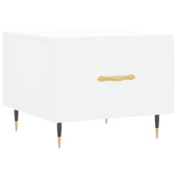 vidaXL Mesa de centro madera de ingeniería blanca 50x50x40 cm