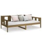 vidaXL Sofá cama madera maciza de pino marrón miel 90x200 cm