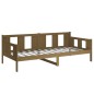 vidaXL Sofá cama madera maciza de pino marrón miel 90x200 cm