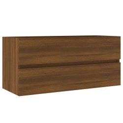 vidaXL Mueble de lavabo contrachapado roble marrón 100x38,5x45 cm