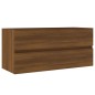 vidaXL Mueble de lavabo contrachapado roble marrón 100x38,5x45 cm vidaXL Mueble de lavabo contrachapado roble marrón 100x38,5x45 cm