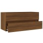 vidaXL Mueble de lavabo contrachapado roble marrón 100x38,5x45 cm vidaXL Mueble de lavabo contrachapado roble marrón 100x38,5x45 cm