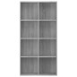 vidaXL Estantería/Aparador madera contrachapada gris 66x30x130 cm