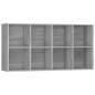 vidaXL Estantería/Aparador madera contrachapada gris 66x30x130 cm