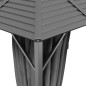 vidaXL Cenador con techo de arco gris antracita 3x4 m vidaXL Cenador con techo de arco gris antracita 3x4 m