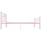 vidaXL Estructura de cama de metal rosa 160x200 cm