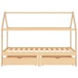 vidaXL Estructura de cama infantil con cajones madera de pino 90x200cm