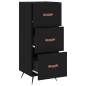 vidaXL Aparador de madera contrachapada negro 34,5x34x90 cm vidaXL Aparador de madera contrachapada negro 34,5x34x90 cm