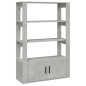 vidaXL Aparador de madera contrachapada gris hormigón 80x30x119,5 cm vidaXL Aparador de madera contrachapada gris hormigón 80x30x119,5 cm