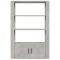 vidaXL Aparador de madera contrachapada gris hormigón 80x30x119,5 cm vidaXL Aparador de madera contrachapada gris hormigón 80x30x119,5 cm