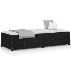 vidaXL Sofá cama de madera maciza de pino 75x190 cm