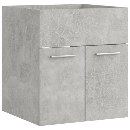 vidaXL Armario para lavabo contrachapada gris hormigón 41x38,5x46 cm