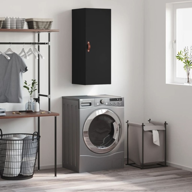vidaXL Armario de pared negro 34,5x34x90 cm vidaXL Armario de pared negro 34,5x34x90 cm