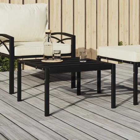 vidaXL Mesa de centro de jardín acero negro 60x60x35 cm