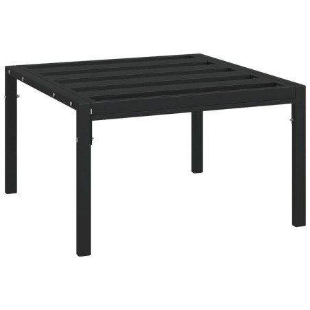 vidaXL Mesa de centro de jardín acero negro 60x60x35 cm