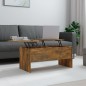 vidaXL Mesa de centro contrachapado roble ahumado 102x50,5x46,5 cm vidaXL Mesa de centro contrachapado roble ahumado 102x50,5x46,5 cm